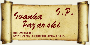 Ivanka Pazarski vizit kartica